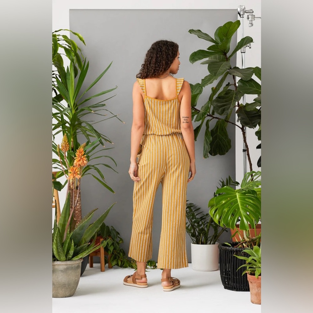 Archie Jumpsuit in Caramel Stripe